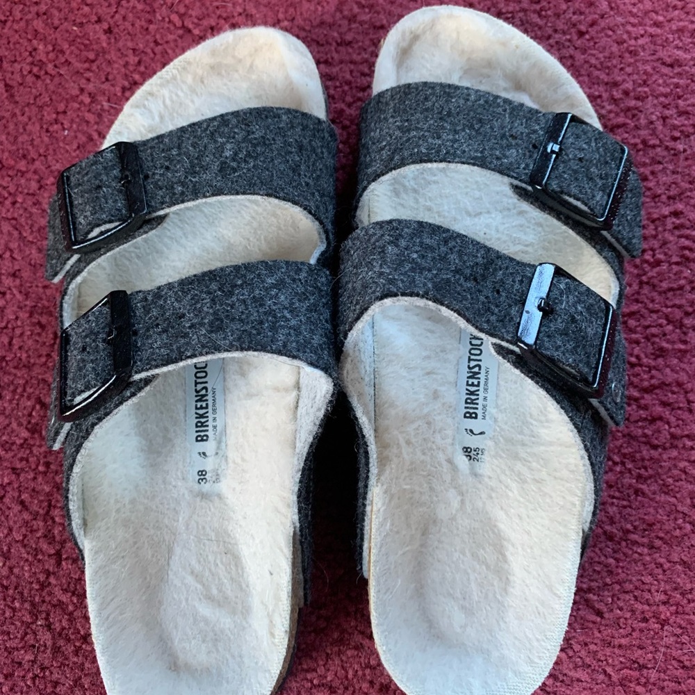 Birkenstock shearling sandals